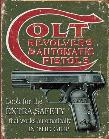 Colt Extra Safety – Retro Skylt