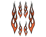 Flames Orange - Stickers