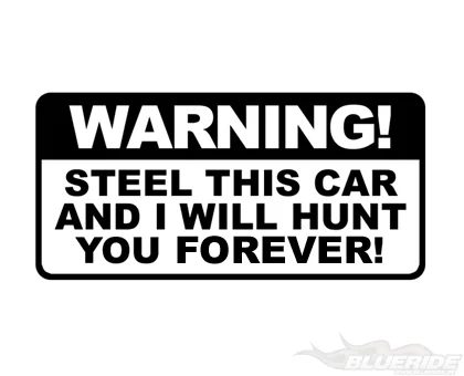 Köp Dekal - Warning steal this... Liten Köp Dekal - Warning steal this... Liten