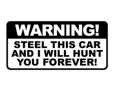 Köp Dekal - Warning steal this... Liten Dekal - Warning steal this... Liten