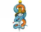 Köp Blue Snake - CarTattoo