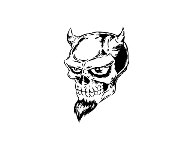 Köp Beard skull - Devil