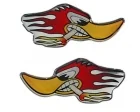 Köp Flaming Woodpecker - 3D sticker