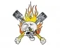 Köp Flames & Piston Skull - 10x12