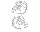 Bulldog Dekal - Silvermetallic