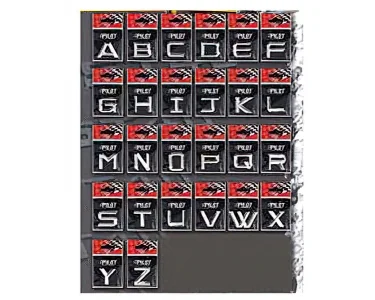 Kromade Bokstäver Thin A-Z