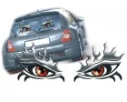 Köp Metallic Angry Eyes - 66x24