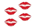 Köp Kissing Lips Dekalkarta - 8x10