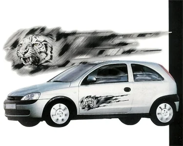 Köp White Tiger x2 - Dekal