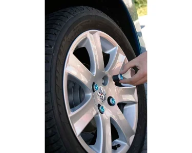 Wheel Nut Caps - Blue Crystal