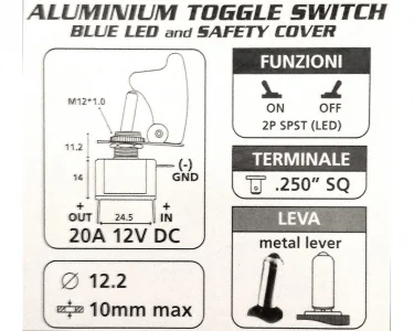Strömbrytare Toggle Switch LED