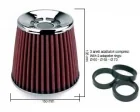 Luftfilter - Cone OpenAir Dynamik + 3 adapters