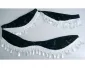 Vindrute-Dekor Plysh Fransar - Black/White