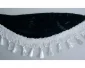 Vindrute-Dekor Plysh Fransar - Black/White