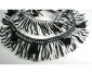 Vindrute-Dekor Fransar & Tofsar - Black/White