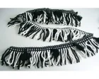 Vindrute-Dekor Fransar & Toffsar - Black/White