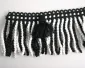 Vindrute-Dekor Fransar & Tofsar - Black/White