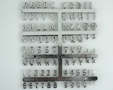 Kromade Tecken A-Y 0-9