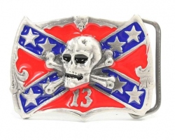 Köp Bältesspänne Dixie-Flag Skull