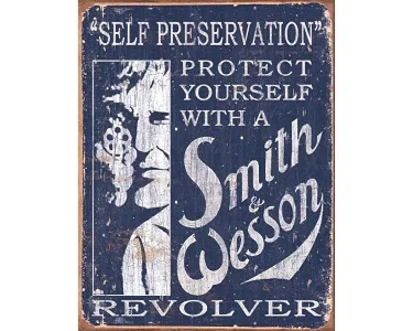 S & W Self Preservation - Retro Skylt