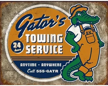 Köp Torque Gator Towing Service - Retro Skylt