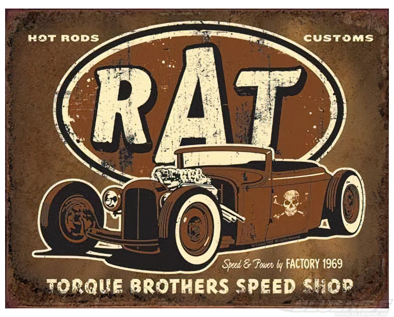Köp Torque Brothers Rat Rod - Retro Skylt Köp Torque Brothers Rat Rod - Retro Skylt