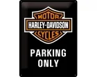 Köp 3D Metallskylt Harley-Davidson Parking 30x40
