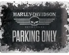Köp 3D Metallskylt Harley-Davidson Skull Park 30x40