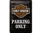3D Metallskylt Harley-Davidson Parking 20x30