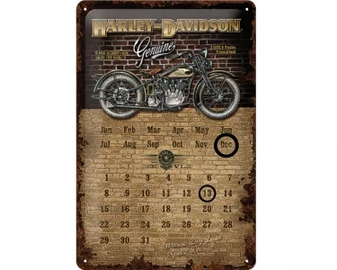 Köp 3D Metallskylt Harley-Davidson Kalender Genuine Wall 20x30