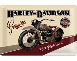Köp 3D Metallskylt Harley-Davidson Genuine 750 Hothead 20x30