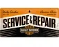 3D Metallskylt Harley-Davidson Service & Repair 25x50