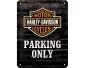 3D Metallskylt Harley-Davidson Parking Only 15x20