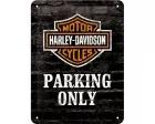 Köp 3D Metallskylt Harley-Davidson Parking Only 15x20