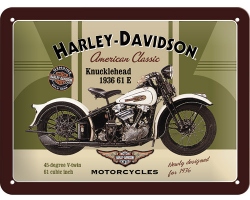 Köp 3D Metallskylt Harley-Davidson Knucklehead 15x20