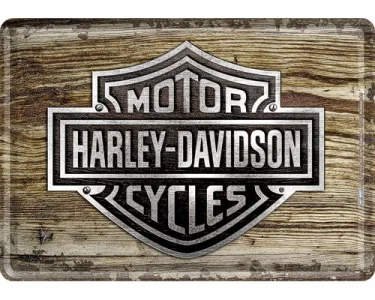 Köp Vykort Harley Davidson - Logo Wood