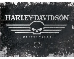 Köp Magnet Harley Davidson - Skull Logo
