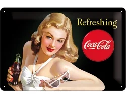 Köp 3D Metallskylt Coca Cola - Beautie 20x30