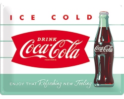 Köp 3D Metallskylt Coca Cola - 1960 Ice Cold 30x40