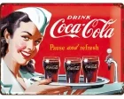 Köp 3D Metallskylt Coca Cola - Waitress 30x40