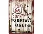 3D Metallskylt Route 66 - Parking Only 30x40