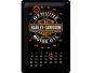 3D Metallskylt Harley-Davidson Kalender Genuine Black 20x30