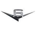 Köp Emblem Chrome Style - V6 Embed Wide