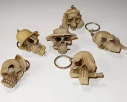 Köp Nyckelringar Skulls 6-pack