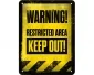 Köp 3D Metallskylt Restricted Area 15x20