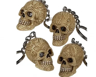 Nyckelring Dödskalle Ornament