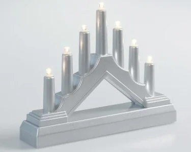 Köp Mini-Ljusstake Silver Batteridriven LED Mini-Ljusstake Silver Batteridriven LED