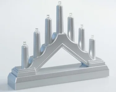 Köp Mini-Ljusstake Silver Batteridriven LED Mini-Ljusstake Silver Batteridriven LED