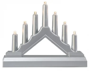 Köp Mini-Ljusstake Silver Batteridriven LED Mini-Ljusstake Silver Batteridriven LED