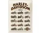3D Metallskylt Harley-Davidson Model Chart 30x40